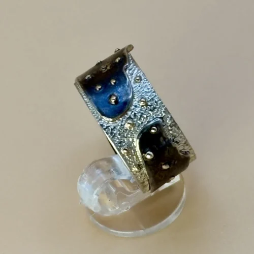 Anello Fascia in Argento e Oro