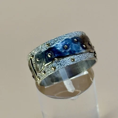 Anello Fascia in Argento e Oro 6 IMG 0694