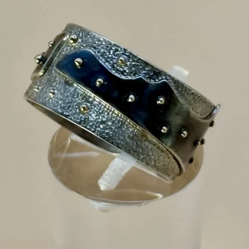Anello Fascia in Argento e Oro